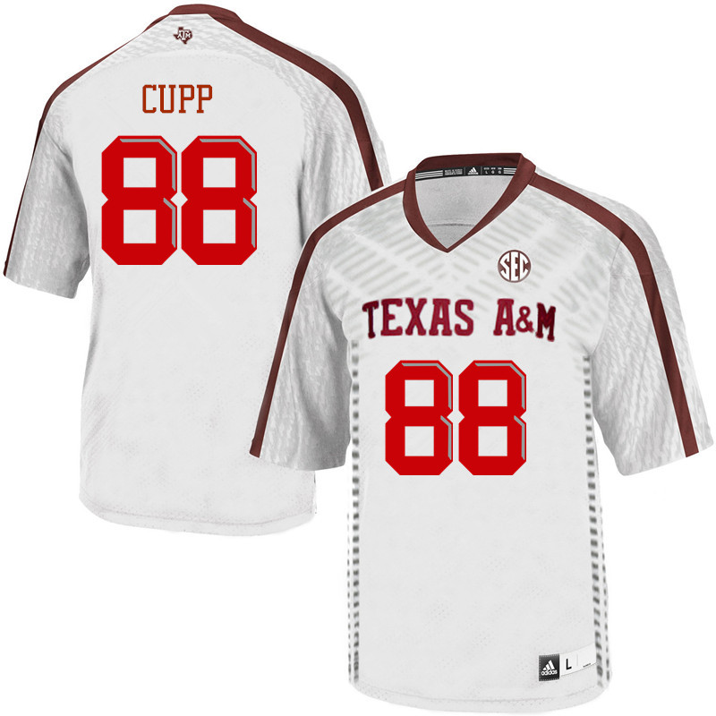 Men #88 Baylor Cupp Texas A&M Aggies College Football Jerseys Sale-White
